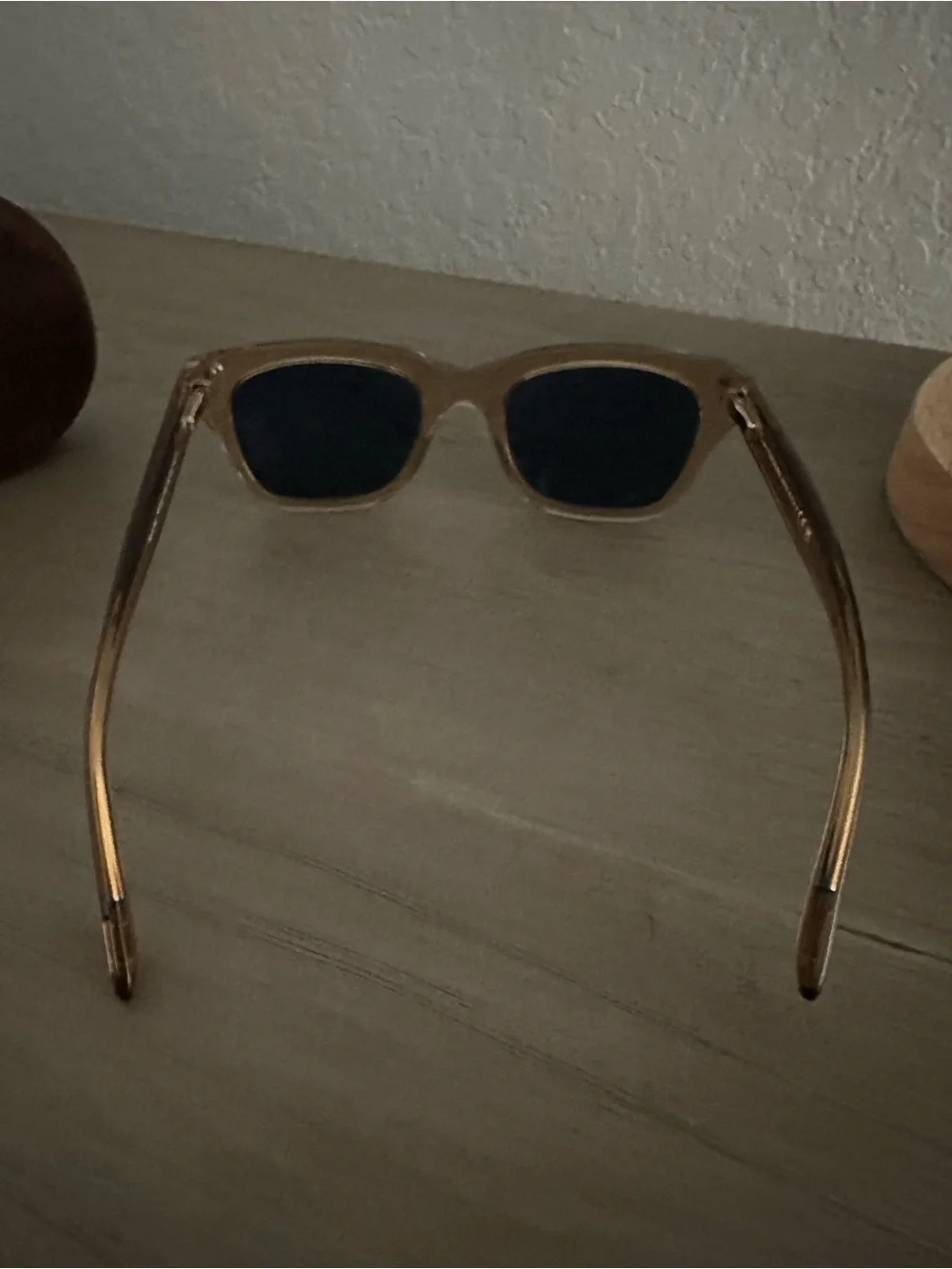 Tom Ford Transparent Brown Frame Sunglasses with blue Lenses authentic
